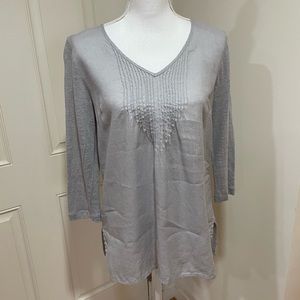 J. Jill Love Linen Mixed Media Tunic